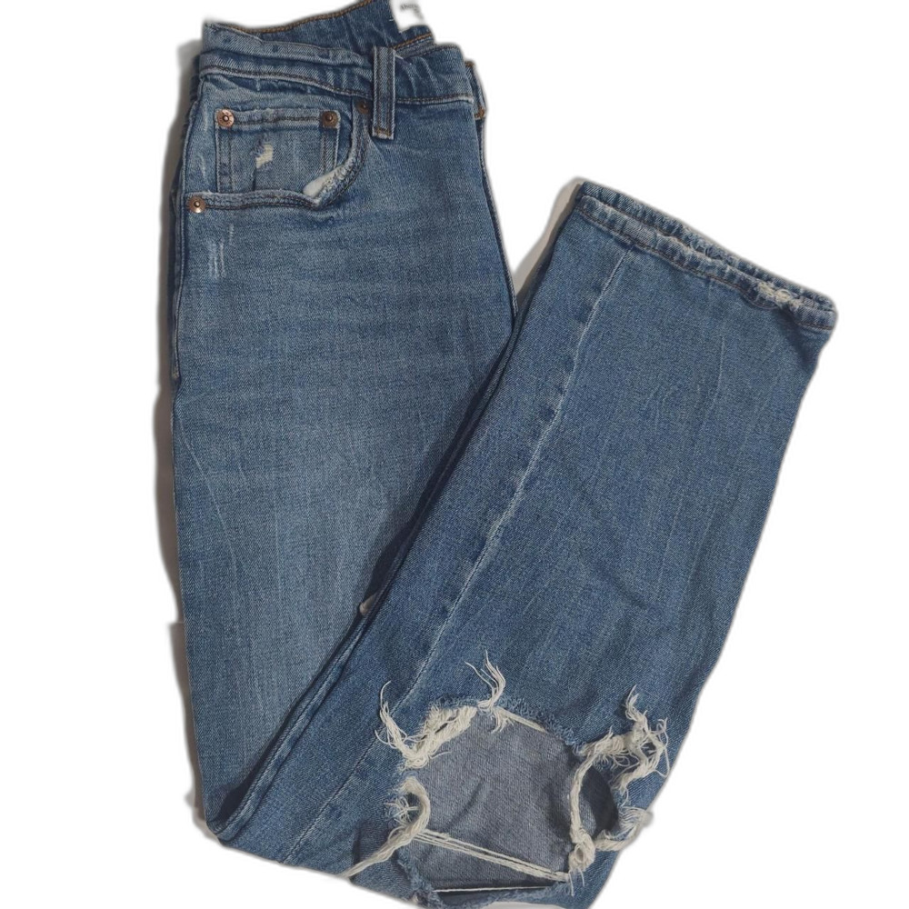 Abercrombie-fitch Women's Blue and Navy Jeans